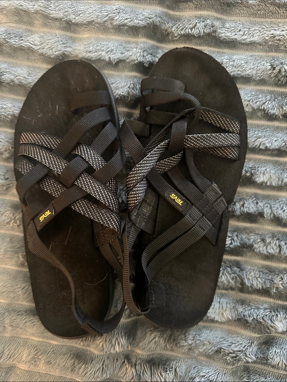 Teva Black Woven-Strap Sandals